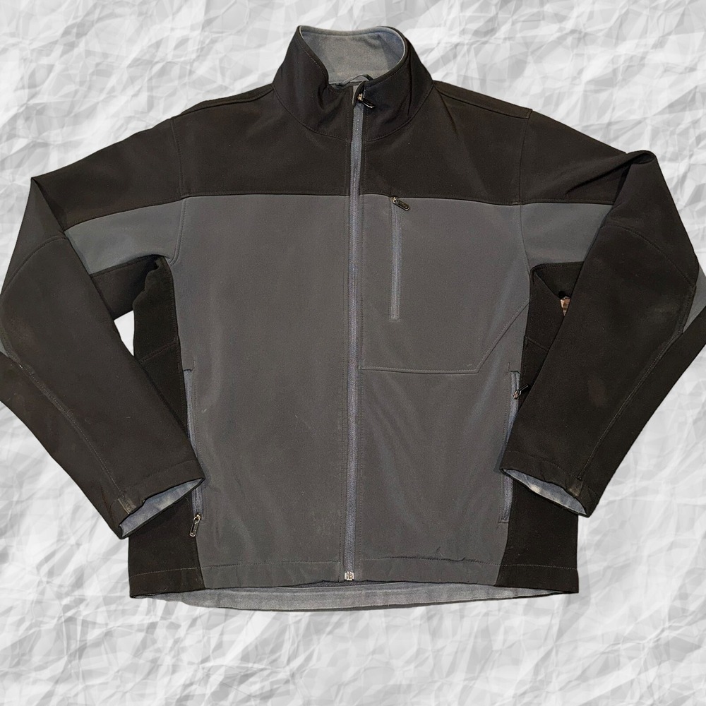 Tech By Tumi Jacket Men Size Medium Soft Shell Long Sleeve Full Zip Gray TT-0012